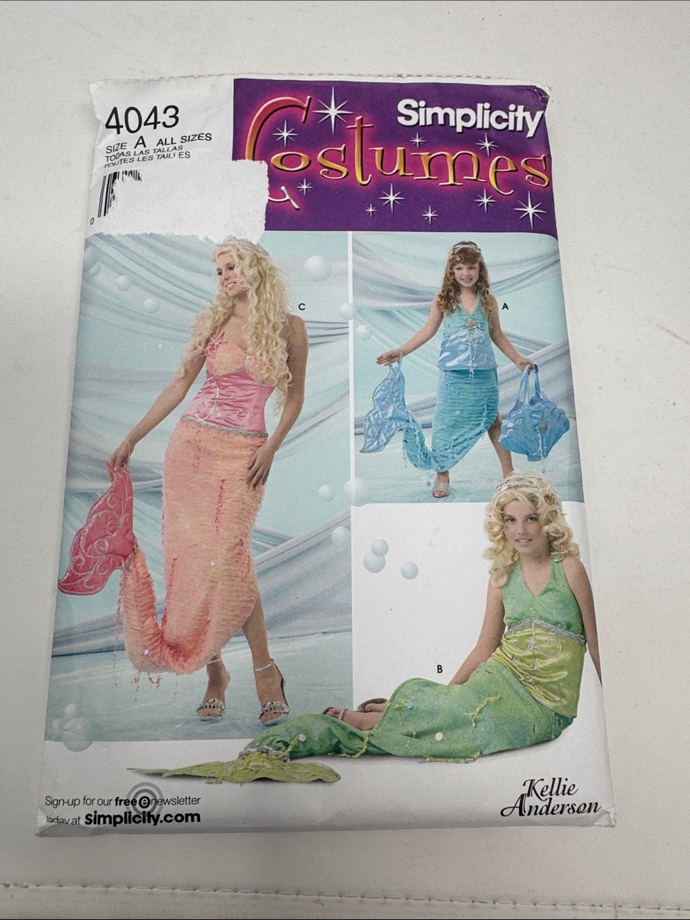 SIMPLICITY UNCUT PATTERN MERMAID ALL SIZES COSTUME COSPLAY 4043